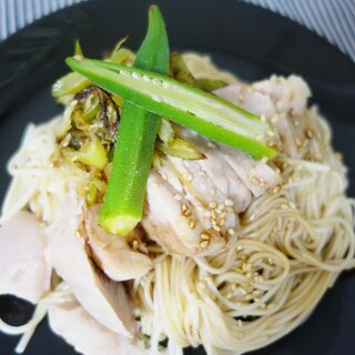 素麺を中華味で♪ 柔らか鶏肉の中華素麺